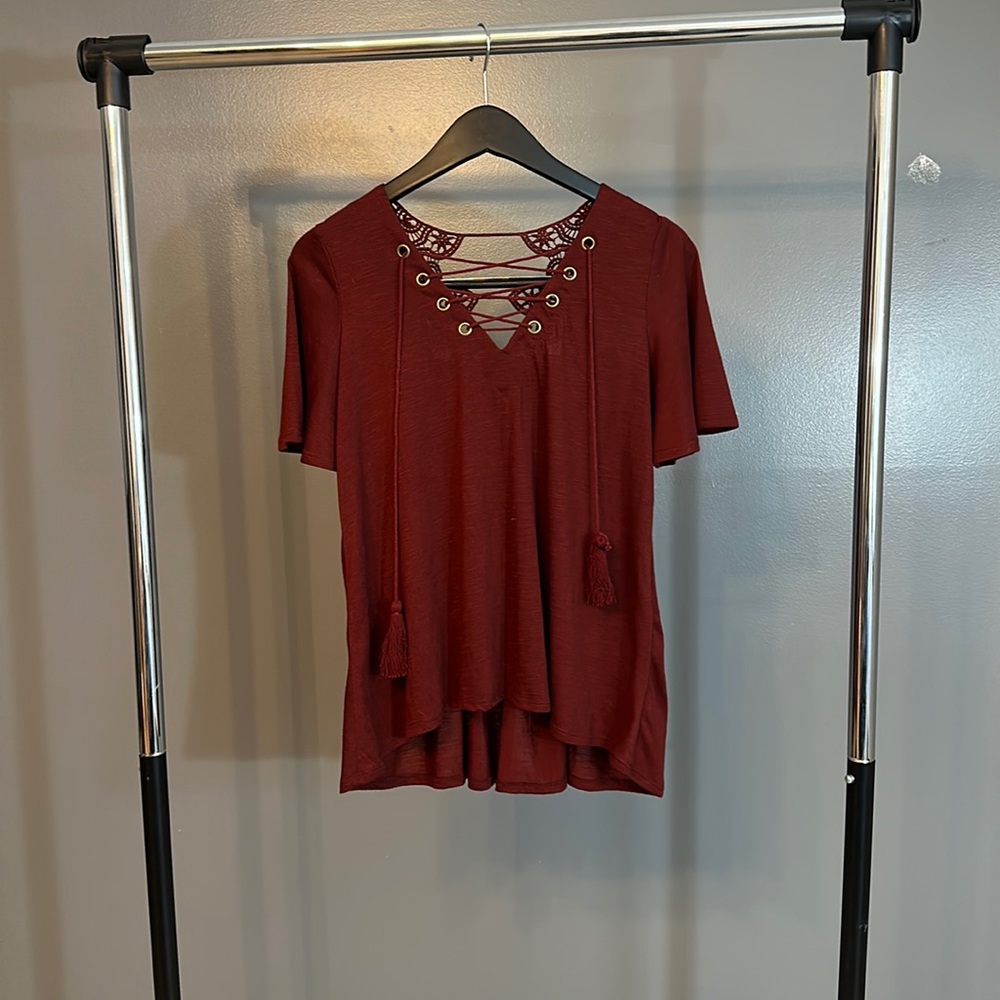 Xhiliration tie up shirt.